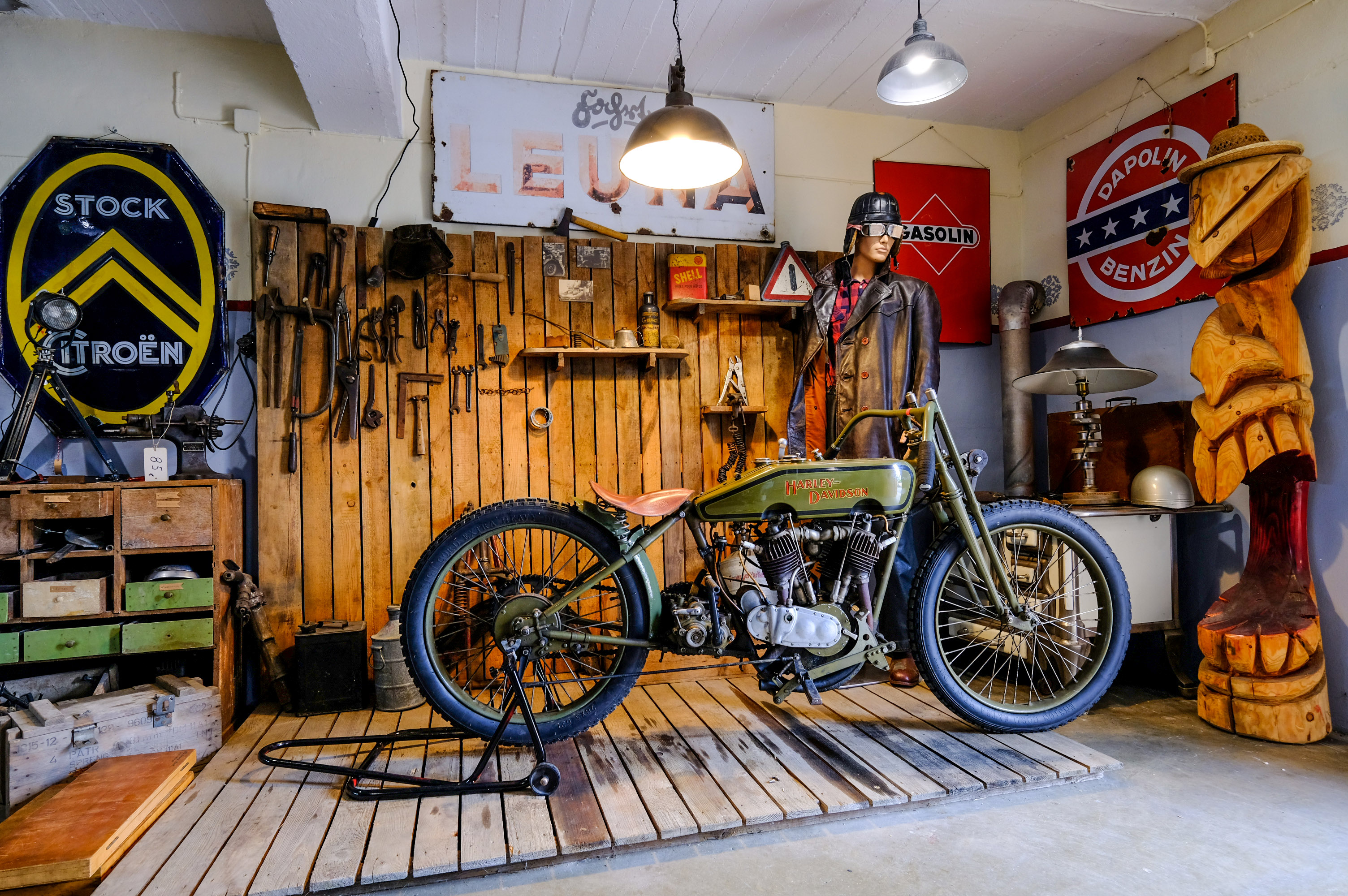 Foto einer alten Harley-Davidson