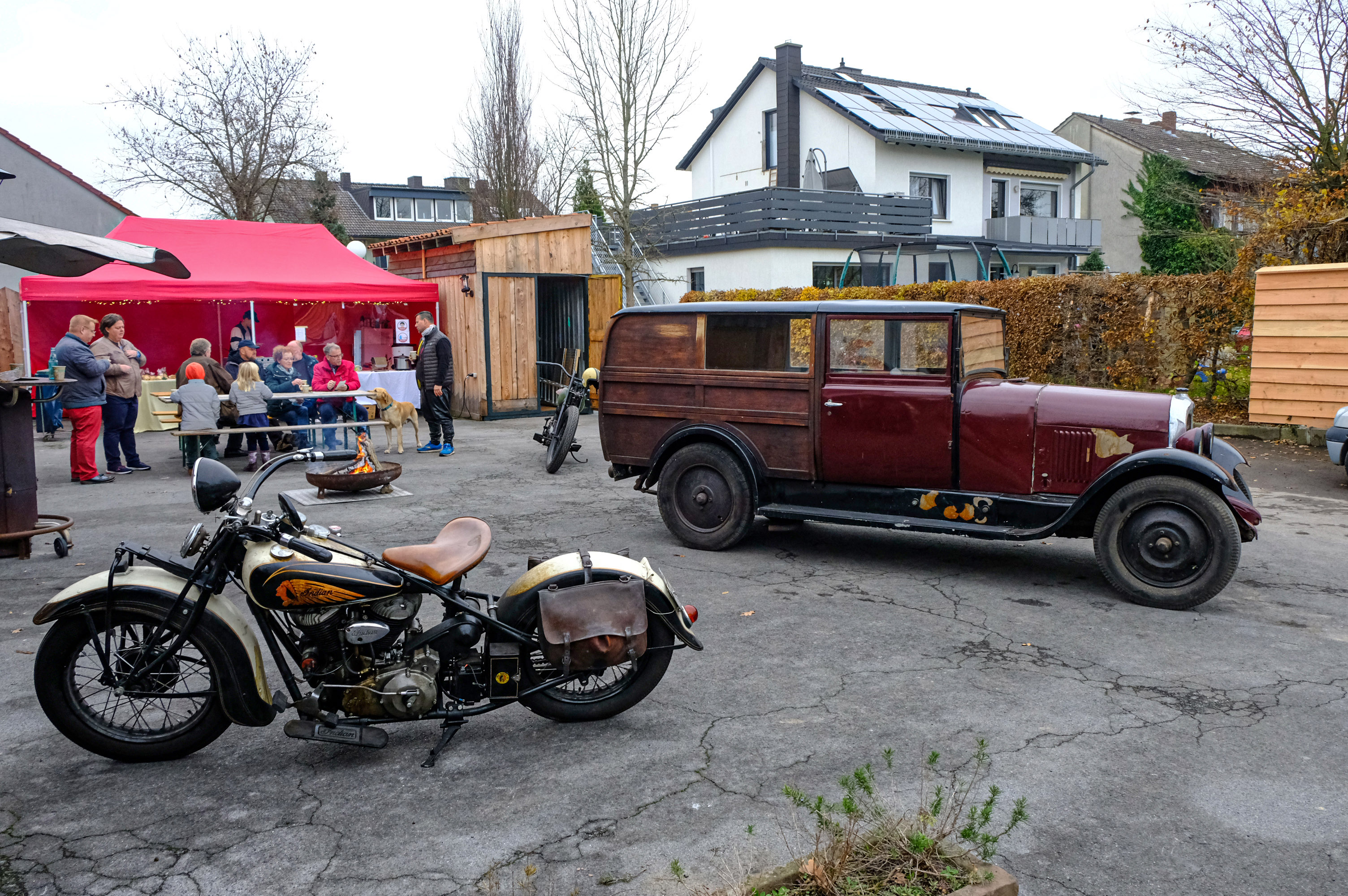 Foto einer alten Harley-Davidson