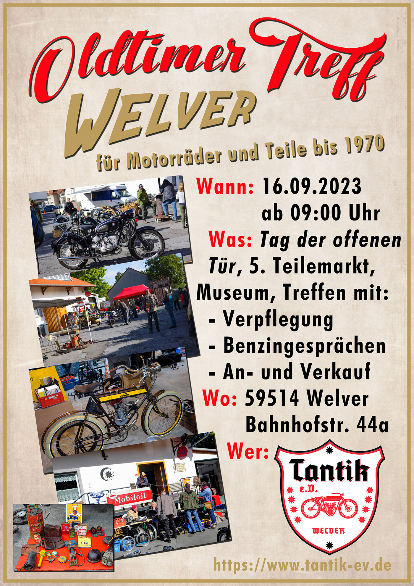 Motorrad Teilemarkt am 16.09.2023 09 Uhr in Welver